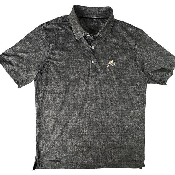 johnnie-o Other - Johnnie-O Polo Wake Forest Demon Deacon Boys 14 Black Geometric UPF‎ 50 Stretch